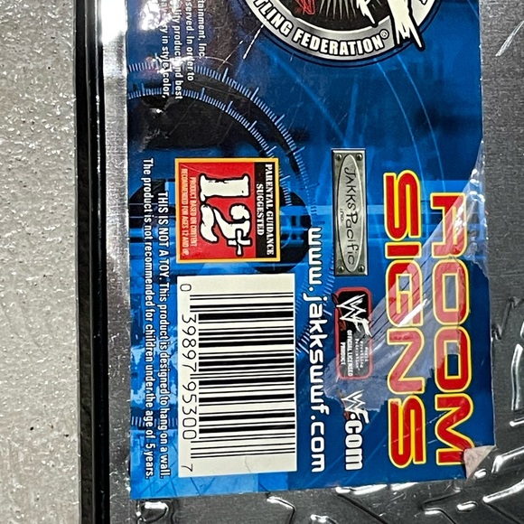 wwe wwf 90s 1990s metal sign wrestle world federation entertainment art wall - Picture 2 of 2